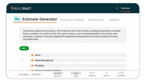 A concept of the Blu: Estimate Generator in action